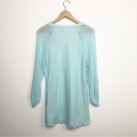 Sundance linen green roll tab sleeve tunic - Picture 6 of 8